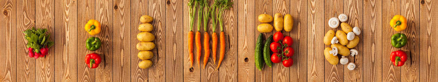 Скинали для кухни: Свежие овощи на столе