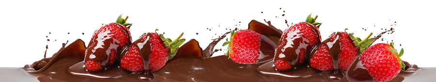 Скинали для кухни: Клубника в шоколаде