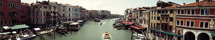 Скинали для кухни: Вид на водные улицы Венеции