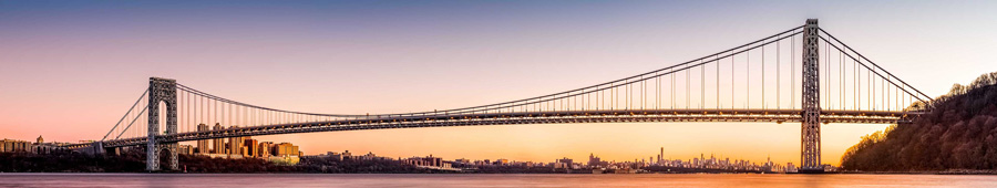 Скинали для кухни: Вид на Мост Джорджа Вашингтона на закате солнца, Нью-Йорк