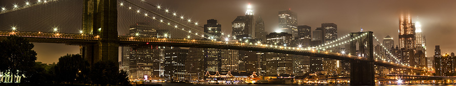 Скинали для кухни: Сверкающий городской мост в Нью-Йорке
