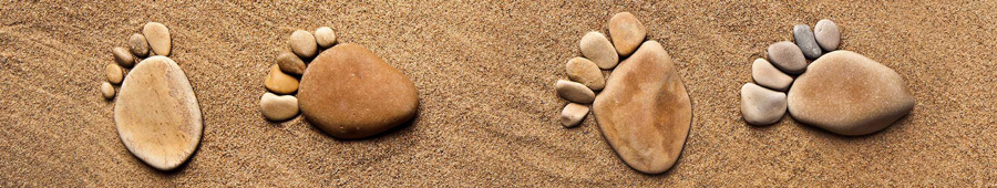 Скинали для кухни: Камни на песке