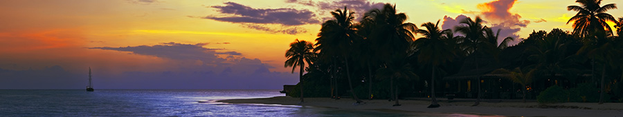 Райский остров на закате