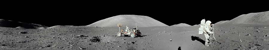 Скинали для кухни: Космонавты на луне