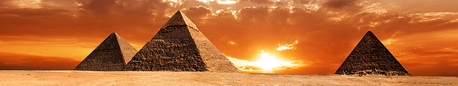Скинали для кухни: Пирамиды в Египте на закате