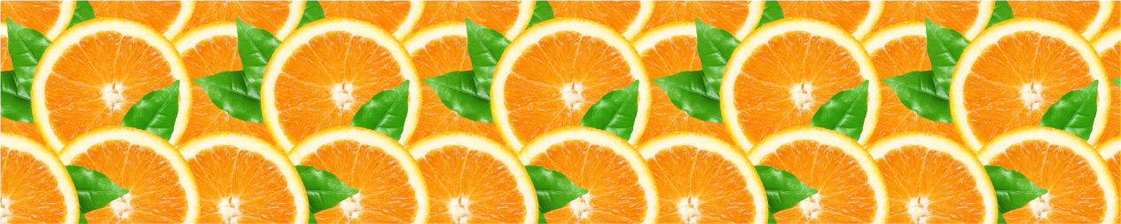 Скинали для кухни: Сочные дольки апельсинов