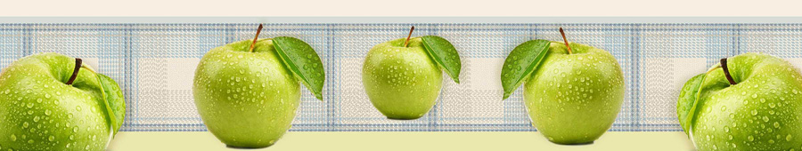 Скинали для кухни: Сочные зеленые яблоки