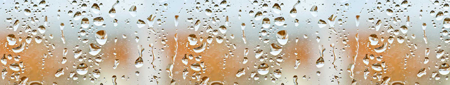Скинали для кухни: Капли воды на стекле