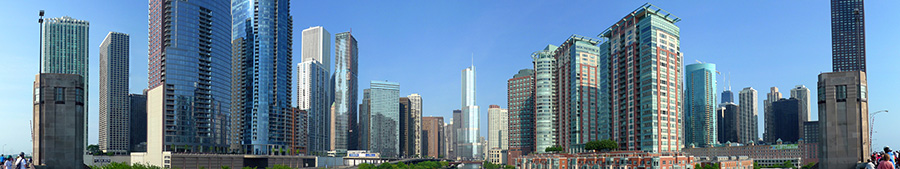 Скинали для кухни: Красивые небоскребы в Чикаго