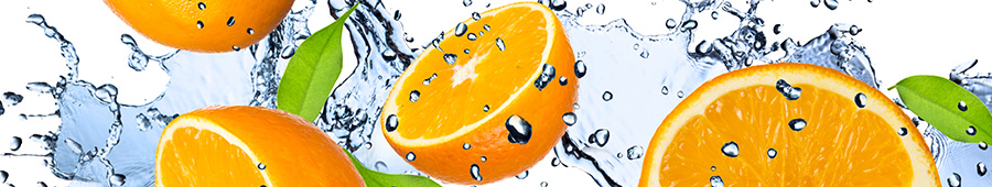 Скинали для кухни: Апельсины и брызги воды
